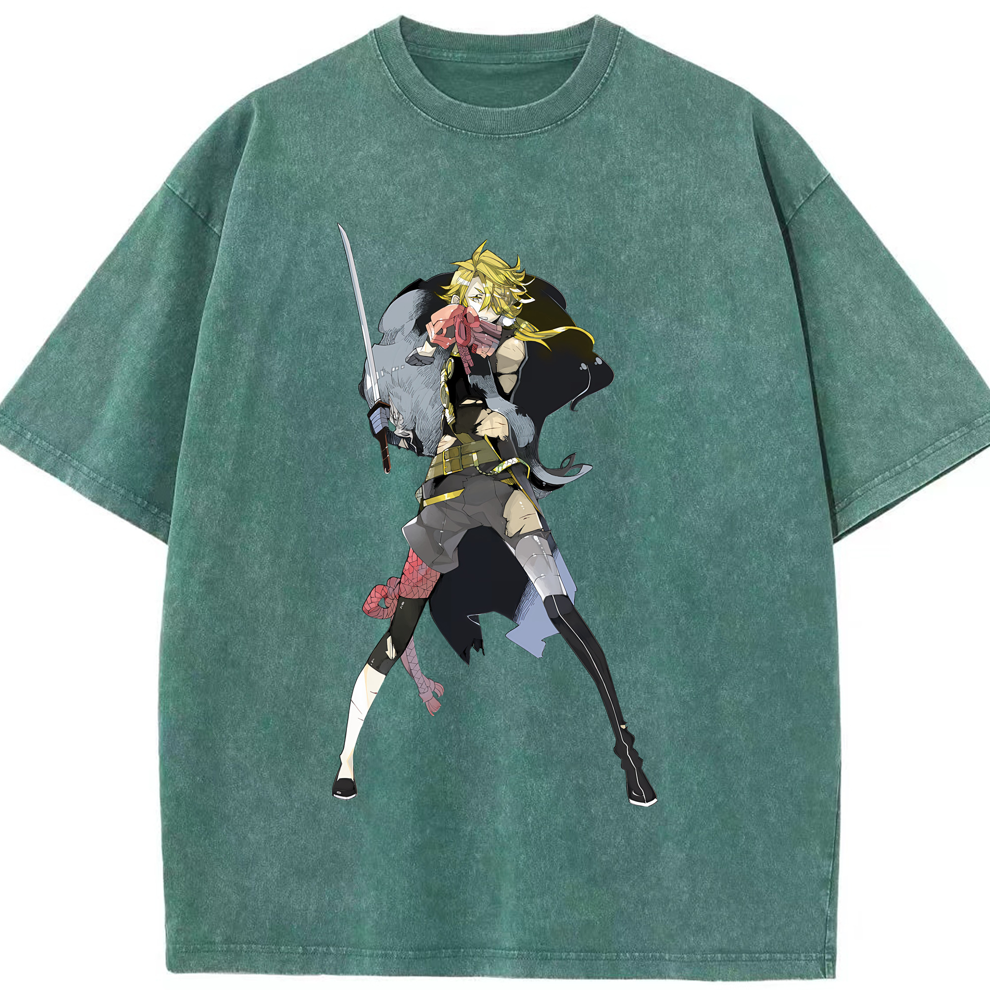 （画像用） 刀剣乱舞 Touken Ranbu 綿100% ヴィンテージ風 半袖Tシャツ（フロントプリント）